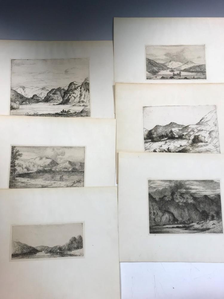 David Charles Read 1790-1851, etcher and painter, Eleven etchings c.1839-40, (some with drypoint),