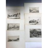 David Charles Read 1790-1851, etcher and painter, Eleven etchings c.1839-40, (some with drypoint),