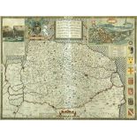 John Speed Norfolk, A Countie florishing and populous described and devided, hand coloured