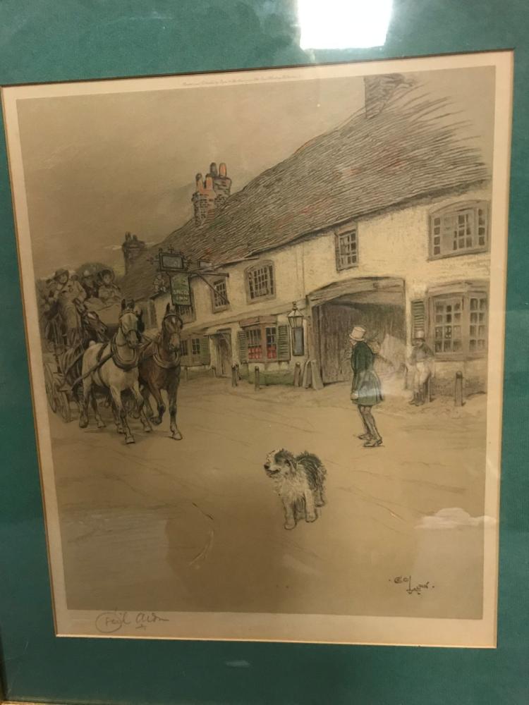 Cecil Aldin. Old English Inns, six colour prints published by Eyre and Spottiswoode, each signed - Image 3 of 6