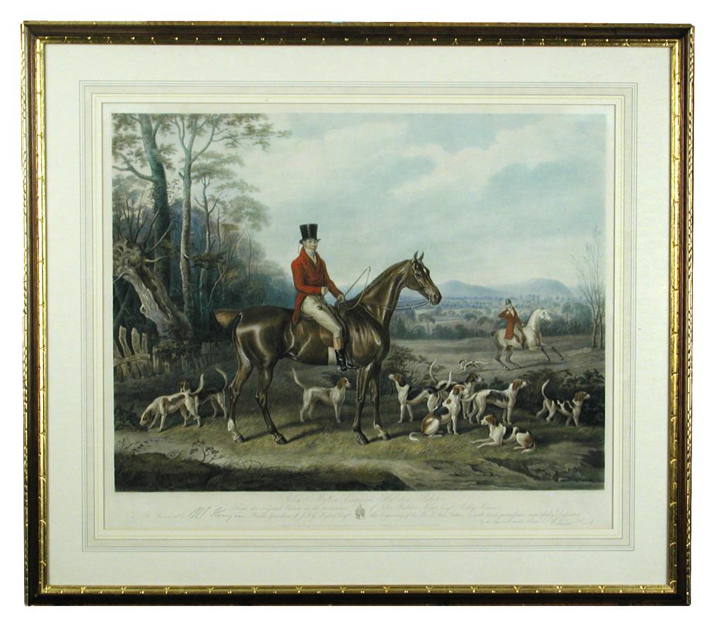 William Giller after W. Webb John Mytton Esquire, Halston, Salop coloured aquatint published 1841