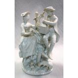 Attributed to Ralph Wood, a pearlware group representing the capture of love, the couple sit side by