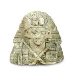 A 19th century Egyptian revival stone bust of a Pharaoh 36 x 38cm (14 x 15in)