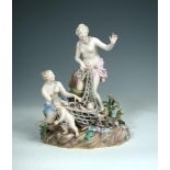 Two Meissen porcelain figure groups, late 19th century, after the models by J.J, Kandler, the