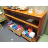 A Victorian mahogany half height bookcase with two adjustable shelves 114 x 126 x 28cm