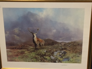 § David Shepherd, (b.1931) The Prince of Rannoch Moor, signed in pencil, colour print 53 x 67cm (