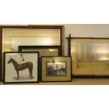 A group of country house hunting and racehorse photographs, late 19th and early 20th century,