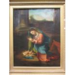 Italian School (early 19th century) 'Madonna and Child', oil on canvas, 36 x 28cm