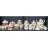 Three English porcelain 19th Century part tea services