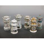 Six Paris porcelain food warmers/veilleuses