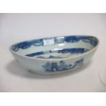 A Chinese blue and white bowl, c.1800 (hairline crack)