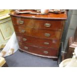 A mahogany chest of drawers, 90 x 91 x 55cm