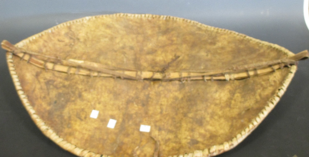 A Masai and Nandi cow hide shield - Image 2 of 2