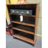 A mahogany bookcase of four fixed shelves, 102 x 69 x 30cm