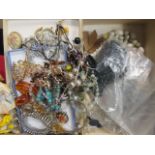 A large quantity of various costume jewellery
