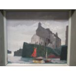 Frederick Cook (British, 1907 - 1982) Cornish Harbour Scene, oil on board, signed 29 x 35cm