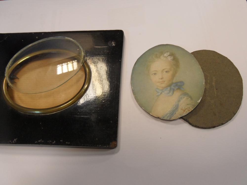 Three 19th century portrait miniatures, two others and a silhouette - Image 10 of 20