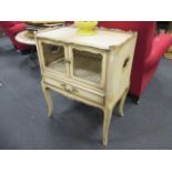 A cream painted night table and another, 74 x 51 x 37cm (2)