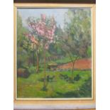 Hubert Bart (?), The Garden at Lambourne, oil on canvas, signed lower left "Hubert Bart (?) '89", 60