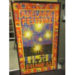 After Martin Sharp (1942-2013), a framed poster for the 1982 Adelaide Festival 154 x 86cm