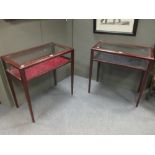 A pair of mahogany bijouterie tables, 75 x 42 x 41cm