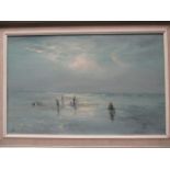 Jack Cox (British, 1914-2007) High Tide off Blakeney; and Cockle Collectors on the beach signed