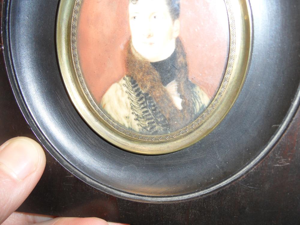 Three 19th century portrait miniatures, two others and a silhouette - Image 9 of 20