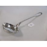 A silver ladle, marks worn, 7oz