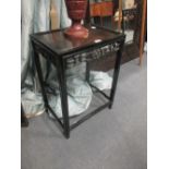 A pair of Chinese hardwood small tables, 60cm high