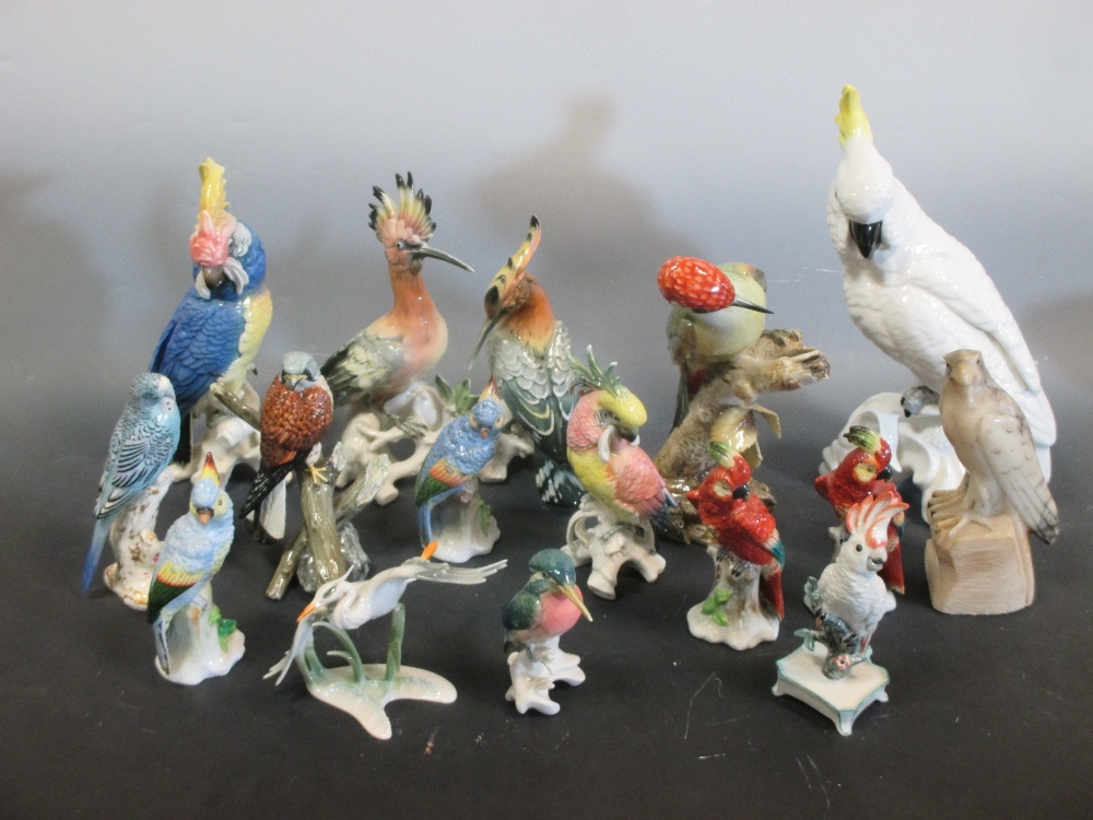 A collection of ornamental birds