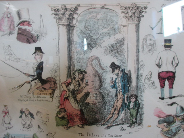 George Cruikshank. Comical and caricature subjects with captions, a group of 12 hand coloured - Image 4 of 4