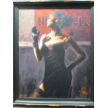 § Fabian Perez (Argentinian, b.1967) Girl smoking signed lower right "Perez" within the print and