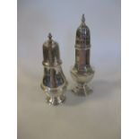 Two silver sugar sifters, in George III style, total weight 11.43ozt