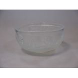 Sabino opalescent bowl, the sides moulded with infants, 16.5cm diameter
