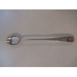 A 'rat tail' pattern basting spoon, possibly James McEwan, Glasgow 1783, 33cm (13in) long,