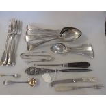 A quantity of George III and later flatware