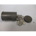 Approximately 130 silver three penny pieces