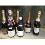 Moet and Chandon 1955, a single bottle of vintage champagne and various other champagnes and