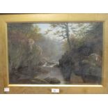 William Mellor (1851 - 1931) River landscape in North Wales, oil on canvas, signed lower left 29 x
