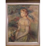 After Renoir - Young Girl - print on to canvas 68 x 56cm