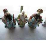 Fulushou', a set of three modern Chinese porcelain figures, 62.5cm (24.5 in) high (3) Luxing has had