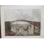 A French map of N. Scotland by 'Robert'; a print of Sunderland Bridge and a Chinese rice paper