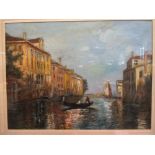 Italian School (19th century) Venetian Scene, oil on canvas, 32 x 48cm; Italian School (20th