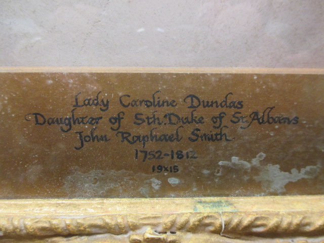 Circle of Thomas Lawrence (British, 1769-1830) Portrait of Lady Caroline Dundas, Daughter of 5th - Bild 2 aus 3