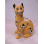 A Griselda Hill pottery Galle style cat, 33cm high