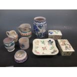 A Collection of Honiton Pottery, three of the pieces by the founder/master ceramist Collard...