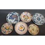 A quantity of Rhemish and other stoneware and faience ware and a Chinese dish