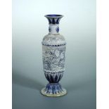 Hannah Barlow for Doulton Lambeth, a slender stoneware vase, incised with a frieze of donkeys, sheep