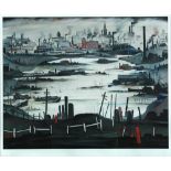 § Laurence Stephen Lowry, RBA, RA (British, 1887-1976) The Lake limited edition gouttelette, one