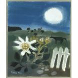 § Mary Fedden, OBE, RA (British, 1915-2012) Flower by Moonlight signed lower left "Fedden 1984"